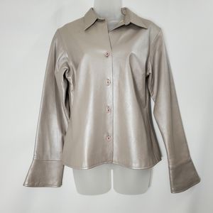 Nicola Berti Leather Shacket